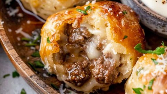 Garlic Parmesan Cheeseburger Bombs Recipe